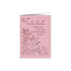  Foster Mother on Mothers Day Pink Paisley Card Health 