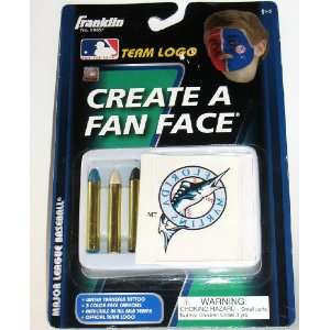  Florida Marlins MLB Create a Fan Face Tattoos and Face Crayons Beauty