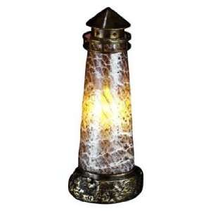   Gold Glass Lighthouse Dale Tiffany Accent Lamp