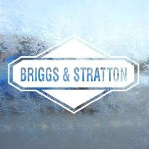  BRIGGS AND STRATTON White Decal Car Window Laptop White 