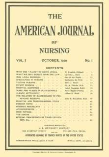   The American Journal of Nursing October 1900 Vol.1 