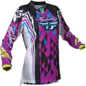  FLY RACING KINETIC GIRLS YOUTH MX OFFROAD JERSEY PURPLE SM 