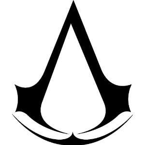  Assassins Creed BLACK 6 inch Sticker / decal Brotherhood 