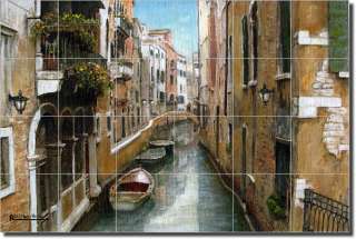 Hardin Gondola Canal Art Ceramic Tile Mural Backsplash  
