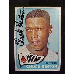  Chuck Hinton Cleveland Indians #235 1965 Topps Autographed 