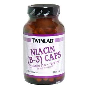  Twinlab Niacin (B 3) Caps, 1000mg, 100 Capsules Health 