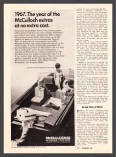 McCulloch Outboards Year of Extras 1967 Print Ad  