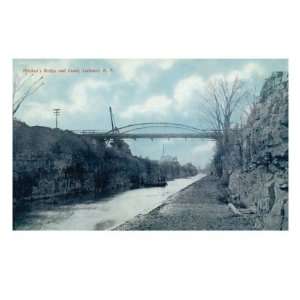  Lockport, New York, View of Hitchens Bridge and Canal 