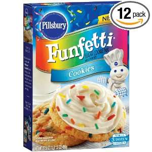 Pillsbury Funfetti Cookie Mix, 17.5 Ounce Boxes (Pack of 12)  