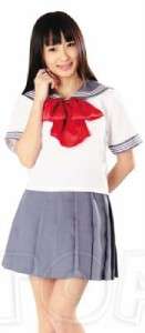 Japanese School Girl Sailor Uniform//Halloween Gray  