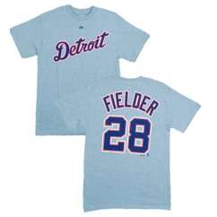 Detroit Tigers Prince Fielder Gray Road Name and Number Jersey T Shirt 