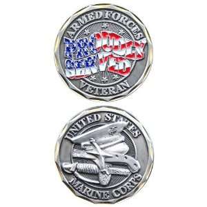  United States Marine Corps Proudly Served Challenge Coin 