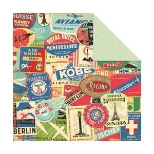  October Afternoon Boarding Pass Double Sided Paper 12X12 
