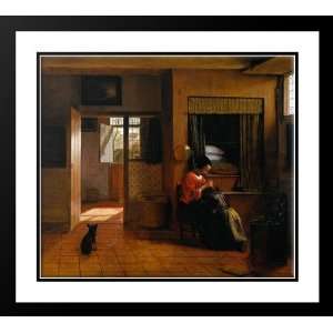  Hooch, Pieter de 22x20 Framed and Double Matted Interior 