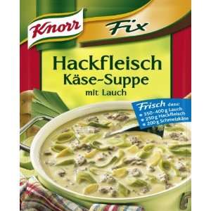 Knorr Fix cheese soup with leeks (Hackfleisch Käse Suppe mit Lauch 