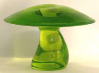Vaseline Uranium VIKING GLASS MUSHROOM LARGEST SIZE MADE over 2 pounds 