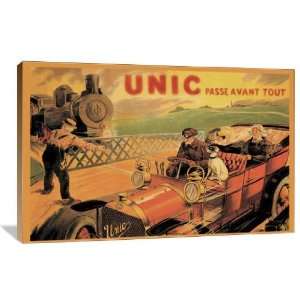  Unic   Racing Across Train Tracks   Gallery Wrapped Canvas 