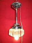 LUSTRE SUSPENSION EN VERRE ET METAL CHROME DES ANNEES 1970 N 4 items 