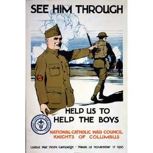  See Him Through World War I Poster Photograph   Beautiful 