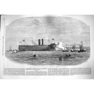    1865 Iron Clad Ships Agincourt Birkenhead Undocking