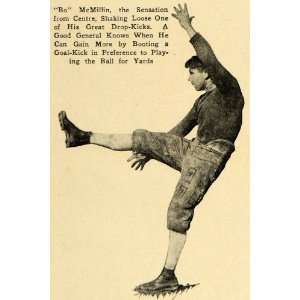  1922 Print Bo McMillen College Football Drop Kick Goal 