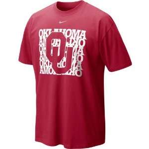  Nike Oklahoma Sooners Crimson Undercover Logo T shirt 