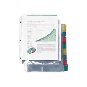Polypropylene Sheet Protectors with Index Tabs, Clear Tabs, 11 x 8 1/2 