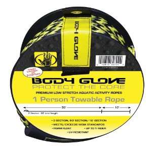  Body Glove 1 Person Tube Rope with Spool (Yellow/Black, 60 