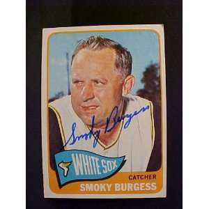 Smoky Burgess Chicago White Sox #198 1965 Topps Autographed Baseball 