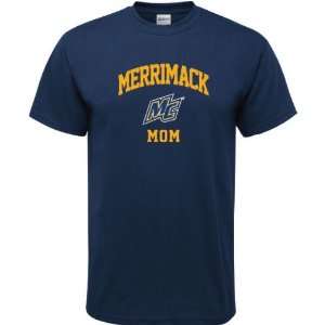  Merrimack Warriors Navy Mom Arch T Shirt Sports 