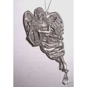   Spoontiques Pewter Angel w/ Harp & Crystal Suncatcher 