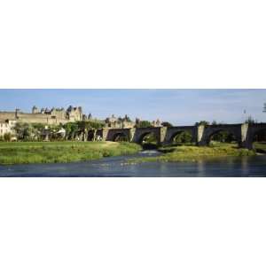  Bridge Across Aude River, Carcassonne, Languedoc, France 