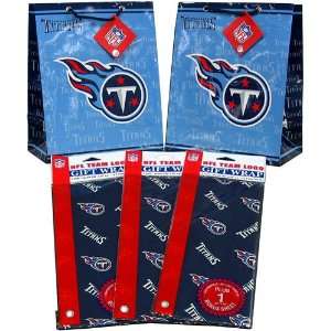 Pro Specialties Tennessee Titans Medium Size Gift Bag & Wrapping Paper 