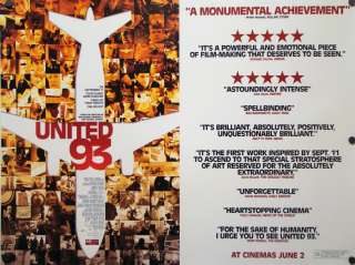United 93   original movie poster   Review Quad  