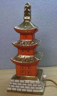 Vintage German Porcelain Perfume Lamp Pagoda#AK  