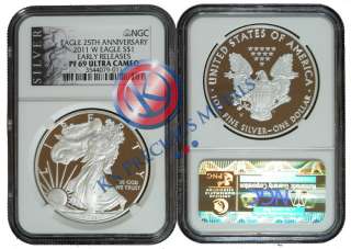 2011 W Proof $1 American Liberty Series Silver Eagle NGC PF69UC ALS 