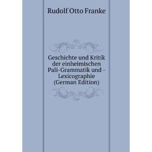   und  Lexicographie (German Edition) Rudolf Otto Franke Books