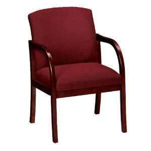  Transitional Fabric Guest Chair Avon Hunter Fabric/Cherry 