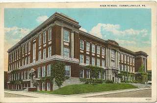 Connellsville Pa High School Fayette County Postcard #21270  
