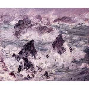   size 24x36 Inch, painting name Storm at BelleIle 2, by Monet Claude