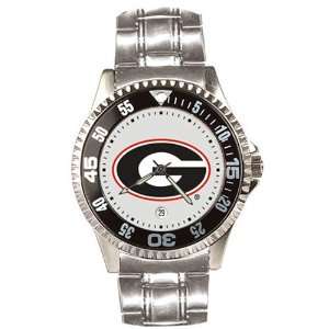 NCAA Georgia Bulldogs Mens Competitor Watch w/Stainless Steel Band 