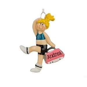  Personalized Work Out Girl Christmas Ornament