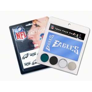  Philadelphia Eagles Face Paint and Tattoo Pack Sports 