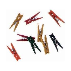  Darice Wood Mini Spring Clothespin Assorted Colors 1 50 