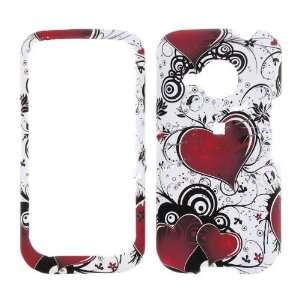 Torino/ Loft   Multiple Hearts with Flowers on White Rubberized Design 