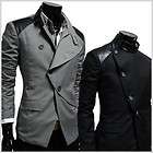 HBJ) Mens unbalance rider st button blazer jacket