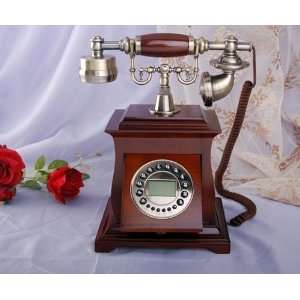  Rose antique wood telephone set Electronics