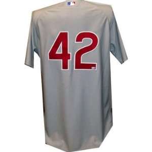  Rudy Jaramillo #42 Chicago Cubs JR Day 2010 Game Used Grey 