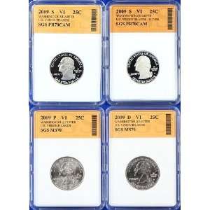 com Full Set All 4 Virgin Islands (VI) 2009 Quarters P D S & S Silver 