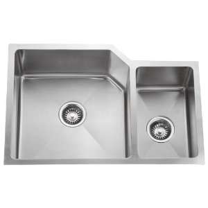 Optimum Stainless Steel Large 70/30 Double Well Offset Undermount Sink